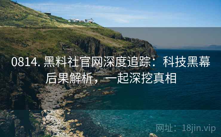 0814. 黑料社官网深度追踪：科技黑幕后果解析，一起深挖真相
