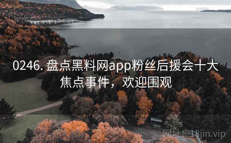 0246. 盘点黑料网app粉丝后援会十大焦点事件，欢迎围观